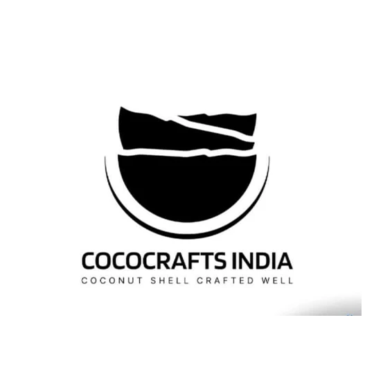 Official logo of Cococrafts India, a client of Growth Up PR Agency, featuring a black icon of coconut shells with the text "COCOCRAFTS INDIA" and "COCONUT SHELL CRAFTED WELL."