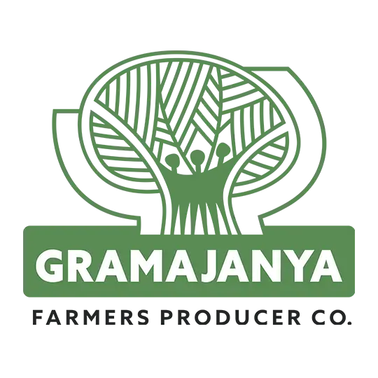Gramajanya Farmers Producer Co. green tree emblem logo, a client of Growth Up PR Agency.